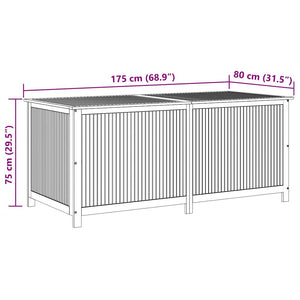 Μπαούλο Αποθήκευσης Κήπου 175x80x75 εκ. από Μασίφ Ξύλο Ακακίας