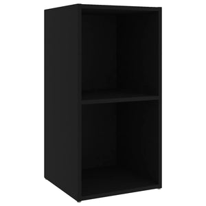 Έπιπλα Τηλεόρασης 2 τεμ. Μαύρα 72 x 35 x 36,5 εκ. Μοριοσανίδα