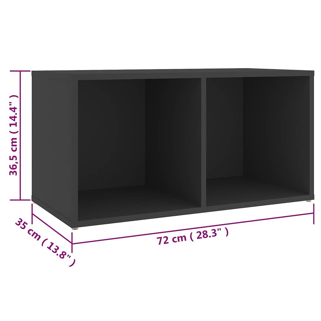 Έπιπλα Τηλεόρασης 2 τεμ. Γκρι 72 x 35 x 36,5 εκ. Επεξ. Ξύλο