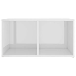 Έπιπλα Τηλεόρασης 2 τεμ. Γυαλ. Λευκά 72x35x36,5 εκ. Επεξ. Ξύλο