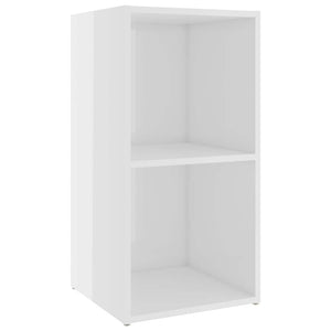 Έπιπλα Τηλεόρασης 2 τεμ. Γυαλ. Λευκά 72x35x36,5 εκ. Επεξ. Ξύλο