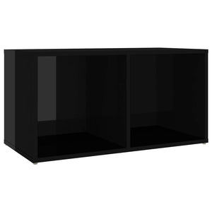 Έπιπλα Τηλεόρασης 2 τεμ. Γυαλ. Μαύρα 72x35x36,5 εκ. Μοριοσανίδα