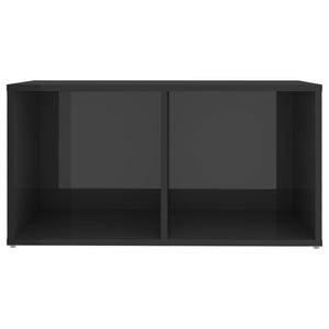 Έπιπλα Τηλεόρασης 2 τεμ. Γυαλ. Γκρι 72x35x36,5 εκ. Επεξ. Ξύλο - PAKOBAZAAR