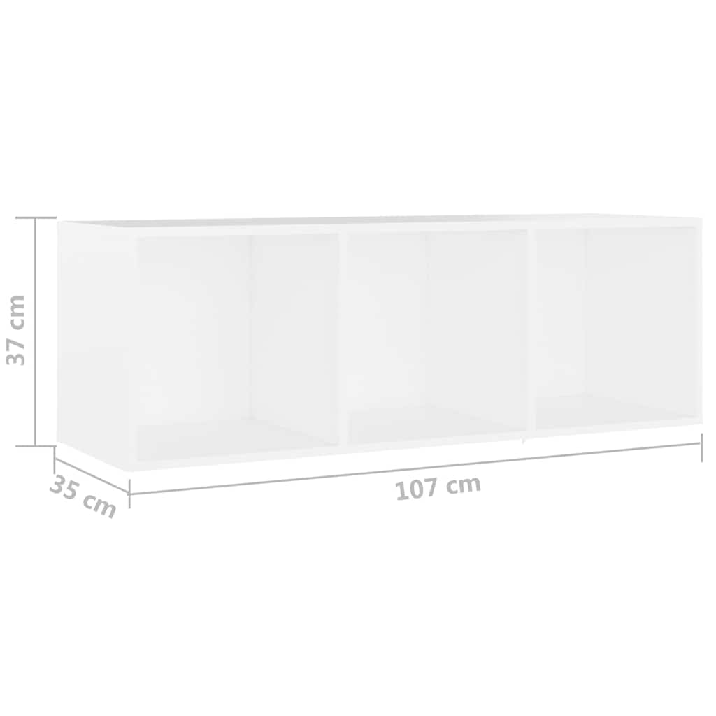 Έπιπλα Τηλεόρασης 2 τεμ. Λευκά 107 x 35 x 37 εκ. Μοριοσανίδα - PAKOBAZAAR