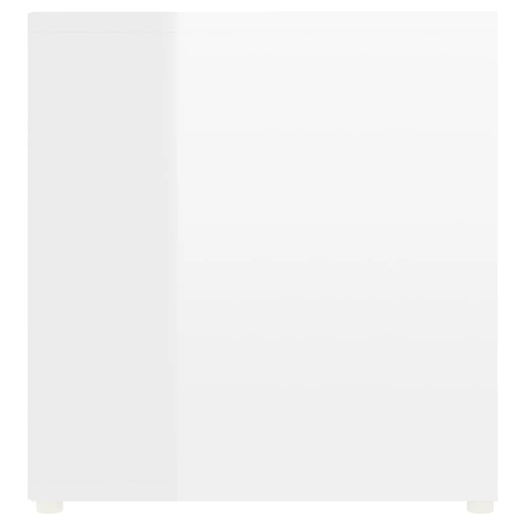Έπιπλα Τηλεόρασης 2 τεμ. Γυαλ. Λευκά 107x35x37 εκ. Μοριοσανίδα - Pakobazaar