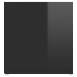 Έπιπλα Τηλεόρασης 2 τεμ. Γυαλ. Μαύρα 107x35x37εκ. Μοριοσανίδα - Pakobazaar