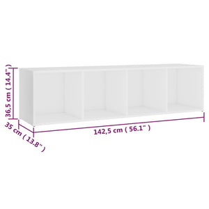 Έπιπλα Τηλεόρασης 2 τεμ. Λευκά 142,5x35x36,5 εκ. Μοριοσανίδα