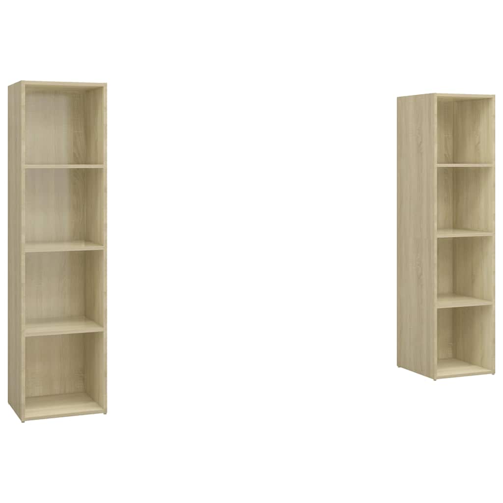 Έπιπλα Τηλεόρασης 2 τεμ Sonoma Δρυς 142,5x35x36,5εκ Μοριοσανίδα