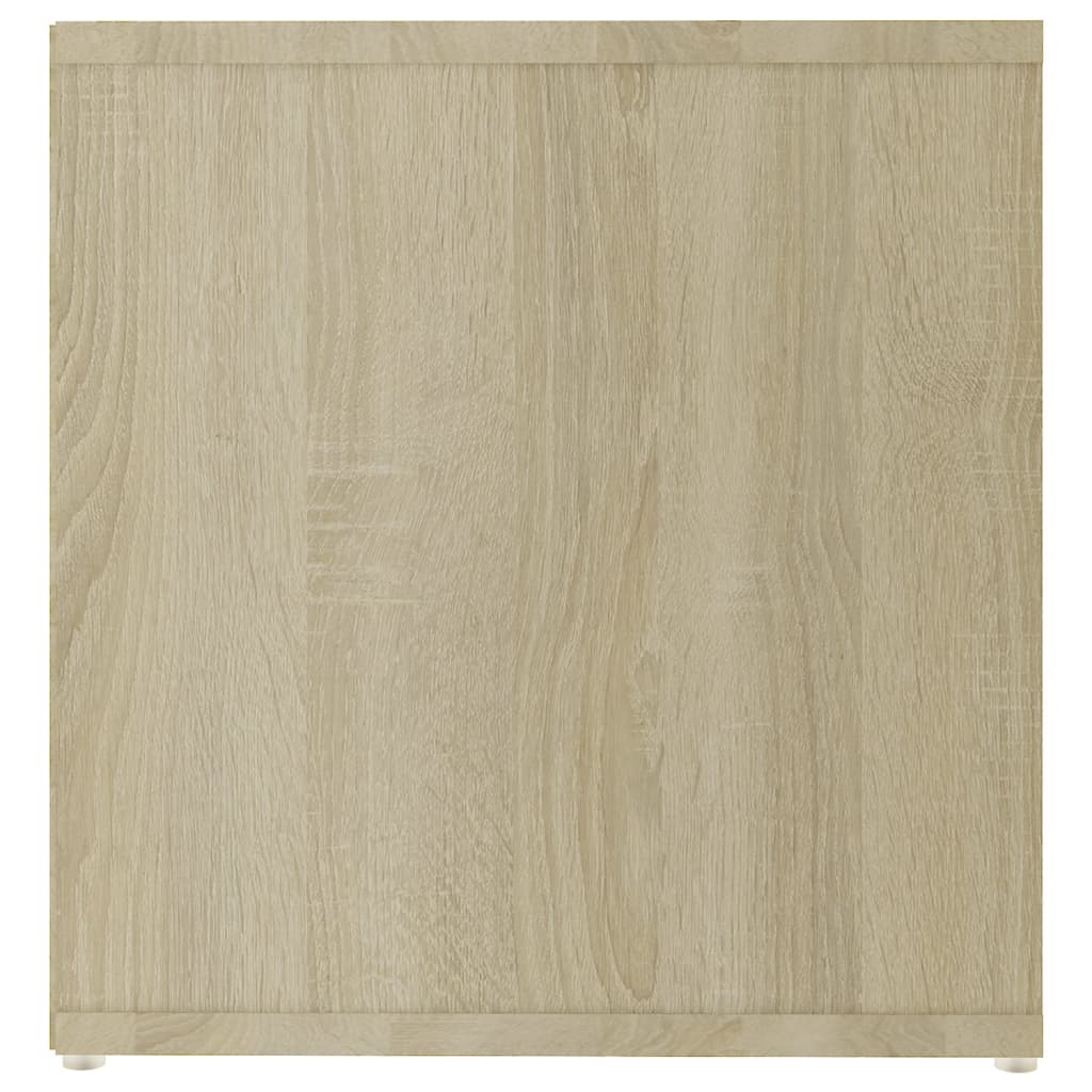 Έπιπλα Τηλεόρασης 2 τεμ Λευκό/Δρυς 142,5x35x36,5 εκ Επεξ. Ξύλο