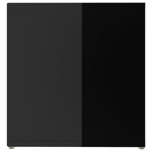Έπιπλα Τηλεόρασης 2 τεμ. Γυαλ.Μαύρο 142,5x35x36,5εκ Μοριοσανίδα