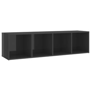 Έπιπλα Τηλεόρασης 2 τεμ. Γυαλ. Γκρι 142,5x35x36,5εκ Μοριοσανίδα