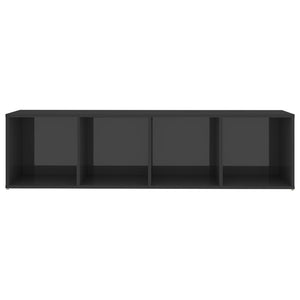 Έπιπλα Τηλεόρασης 2 τεμ. Γυαλ. Γκρι 142,5x35x36,5εκ Μοριοσανίδα