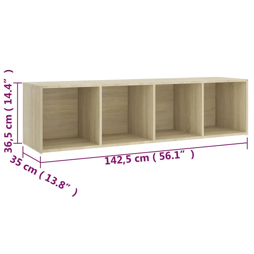 Έπιπλα Τηλεόρασης 2 τεμ Sonoma Δρυς 142,5x35x36,5εκ Μοριοσανίδα