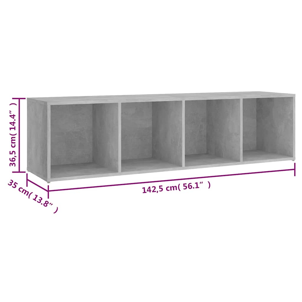 Έπιπλα Τηλεόρασης 2 τεμ. Γκρι Σκυρ 142,5x35x36,5εκ. Μοριοσανίδα - Pakobazaar