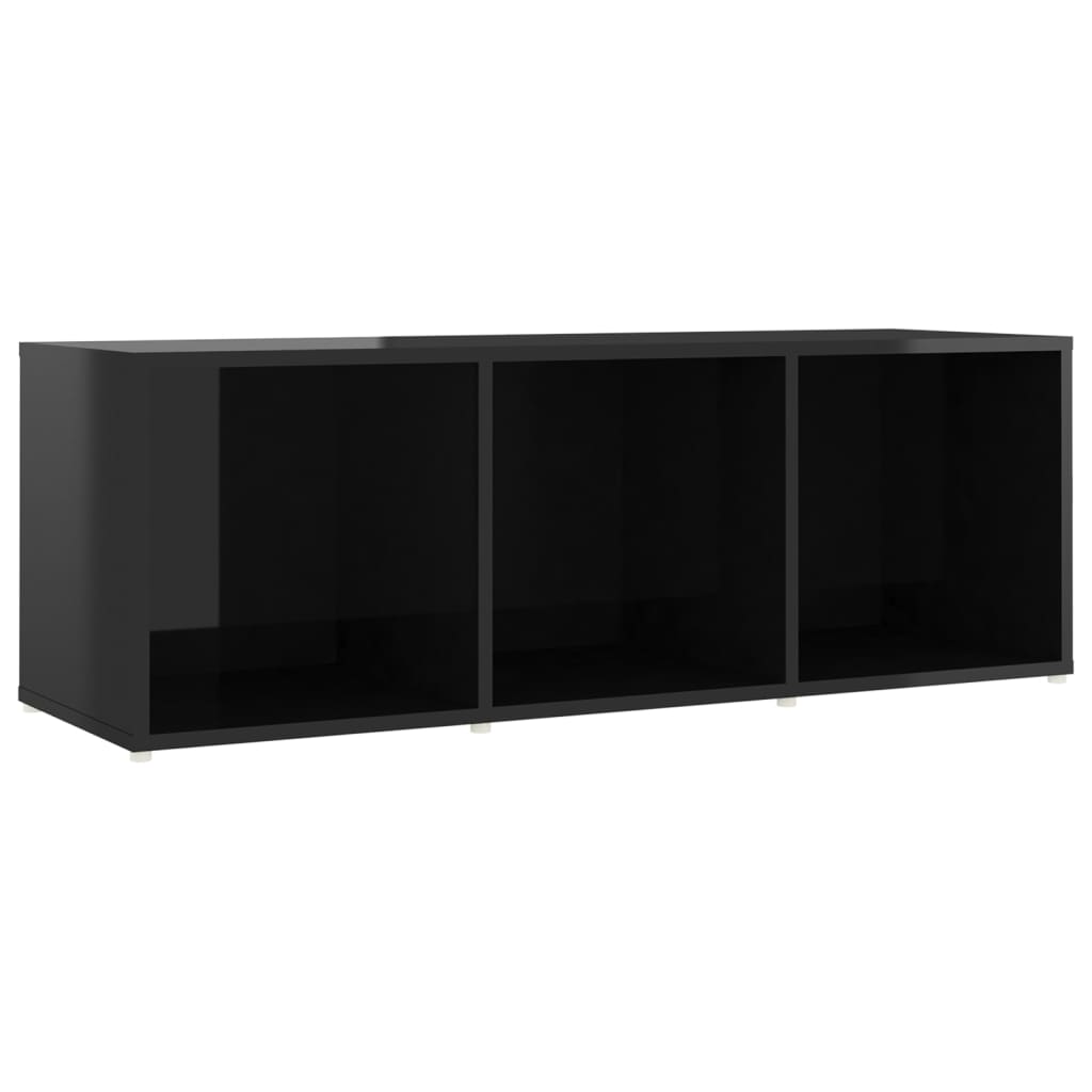 Έπιπλα Τηλεόρασης 2 τεμ. Γυαλ. Μαύρα 107x35x37εκ. Μοριοσανίδα - Pakobazaar