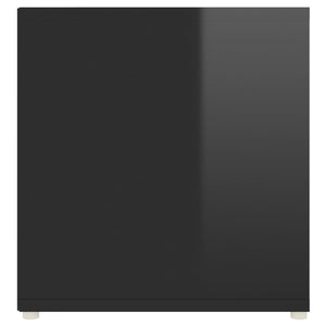 Έπιπλα Τηλεόρασης 2 τεμ. Γυαλ. Μαύρα 107x35x37εκ. Μοριοσανίδα - Pakobazaar