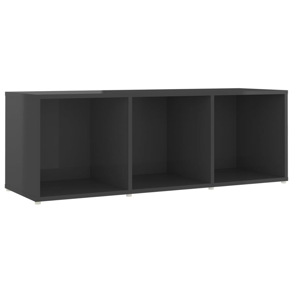 Έπιπλα Τηλεόρασης 2 τεμ. Γυαλ. Γκρι 107x35x37 εκ. Επεξ. Ξύλο