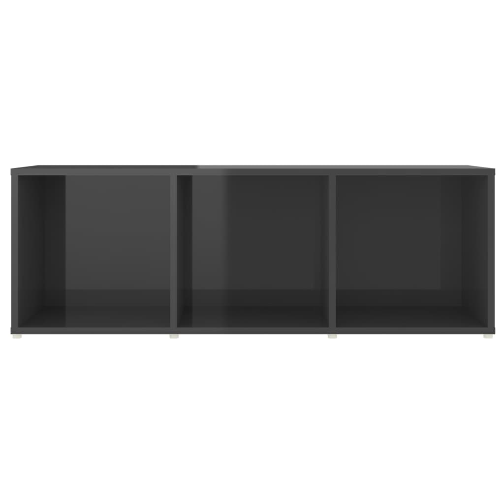 Έπιπλα Τηλεόρασης 2 τεμ. Γυαλ. Γκρι 107x35x37 εκ. Επεξ. Ξύλο