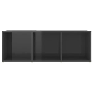 Έπιπλα Τηλεόρασης 2 τεμ. Γυαλ. Γκρι 107x35x37 εκ. Επεξ. Ξύλο