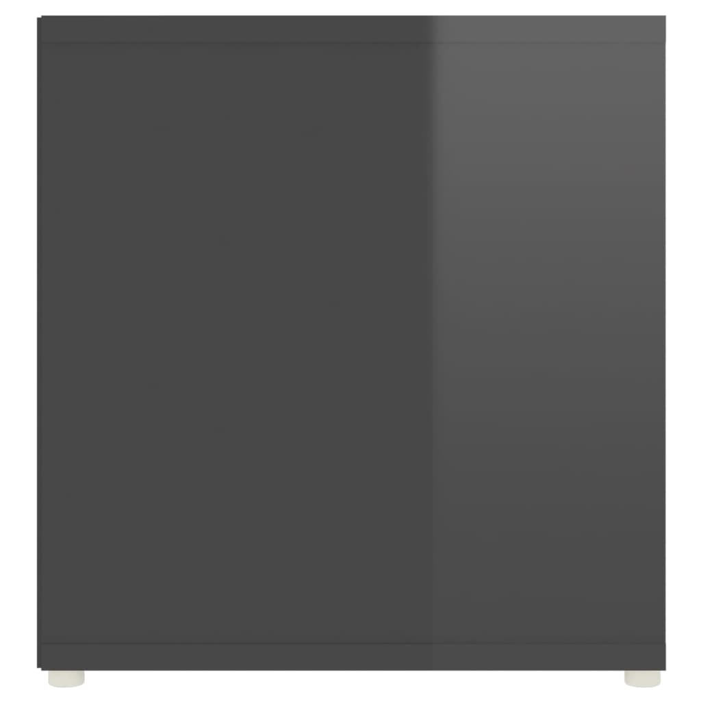 Έπιπλα Τηλεόρασης 2 τεμ. Γυαλ. Γκρι 107x35x37 εκ. Επεξ. Ξύλο