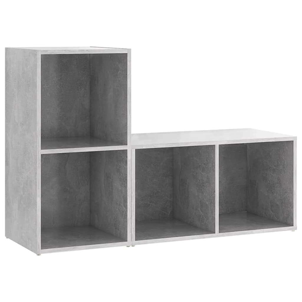 Έπιπλα Τηλεόρασης 2 τεμ. Γκρι Σκυρ. 72x35x36,5 εκ. Επεξ. Ξύλο - PAKOBAZAAR