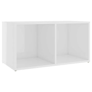 Έπιπλα Τηλεόρασης 2 τεμ. Γυαλ. Λευκά 72x35x36,5 εκ. Επεξ. Ξύλο