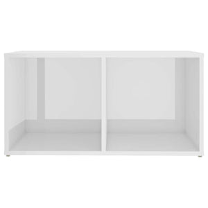 Έπιπλα Τηλεόρασης 2 τεμ. Γυαλ. Λευκά 72x35x36,5 εκ. Επεξ. Ξύλο