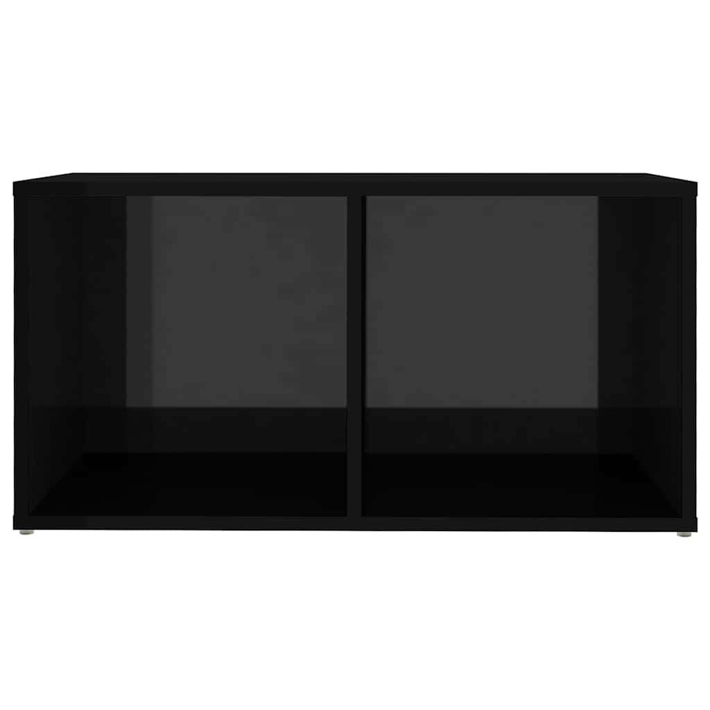 Έπιπλα Τηλεόρασης 2 τεμ. Γυαλ. Μαύρα 72x35x36,5 εκ. Μοριοσανίδα