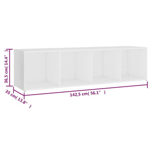 Έπιπλα Τηλεόρασης 3 τεμ. Λευκά 142,5 x 35 x 36,5 εκ Μοριοσανίδα - Pakobazaar