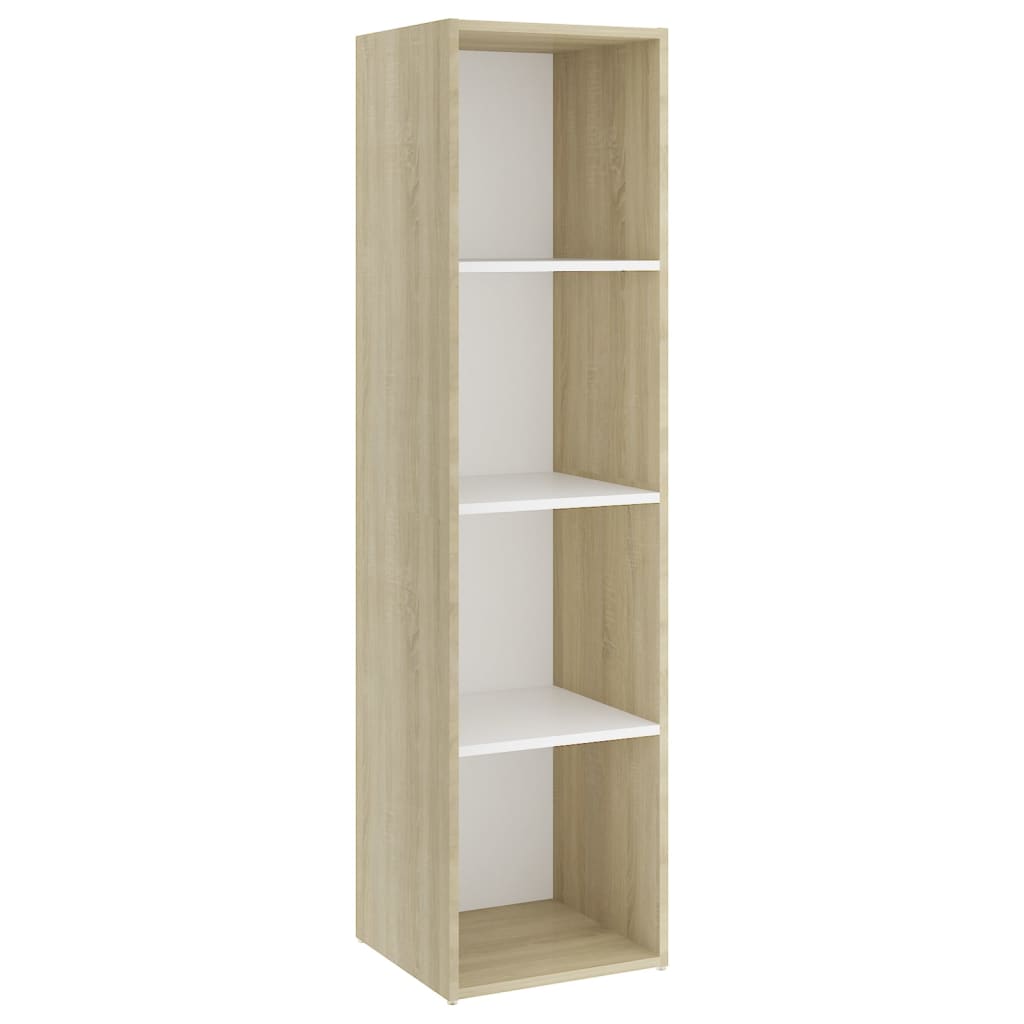 Έπιπλα Τηλεόρασης 3 τεμ Λευκό/Δρυς 142,5x35x36,5 εκ Μοριοσανίδα