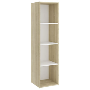 Έπιπλα Τηλεόρασης 3 τεμ Λευκό/Δρυς 142,5x35x36,5 εκ Μοριοσανίδα