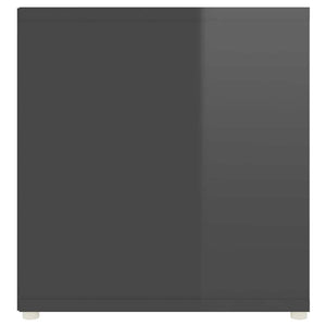Έπιπλα Τηλεόρασης 3 τεμ. Γυαλ. Γκρι 107x35x37 εκ. Μοριοσανίδα