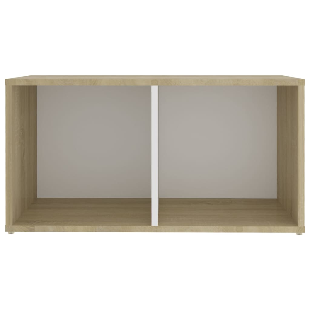 Έπιπλα Τηλεόρασης 4 τεμ. Λευκά/Δρυς 72x35x36,5 εκ. Επεξ. Ξύλο
