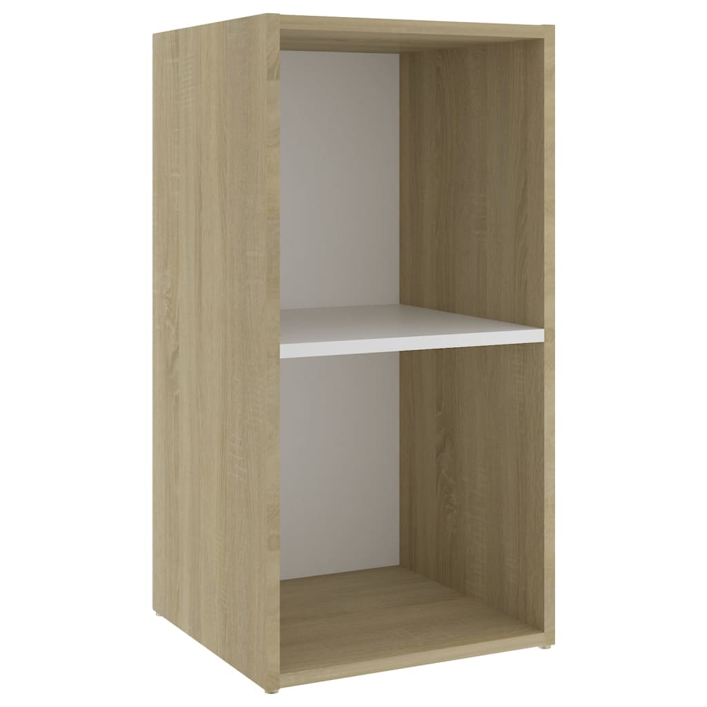 Έπιπλα Τηλεόρασης 4 τεμ. Λευκά/Δρυς 72x35x36,5 εκ. Επεξ. Ξύλο