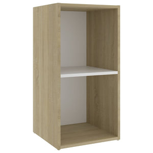 Έπιπλα Τηλεόρασης 4 τεμ. Λευκά/Δρυς 72x35x36,5 εκ. Επεξ. Ξύλο