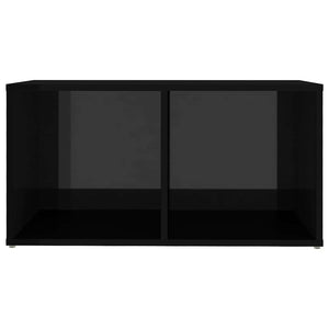 Έπιπλα Τηλεόρασης 4 τεμ. Γυαλ. Μαύρα 72x35x36,5 εκ. Μοριοσανίδα