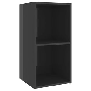 Έπιπλα Τηλεόρασης 4 τεμ. Γυαλ. Γκρι 72x35x36,5 εκ. Επεξ. Ξύλο - PAKOBAZAAR