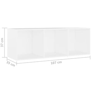 Έπιπλα Τηλεόρασης 4 τεμ. Λευκά 107 x 35 x 37 εκ. Μοριοσανίδα - PAKOBAZAAR