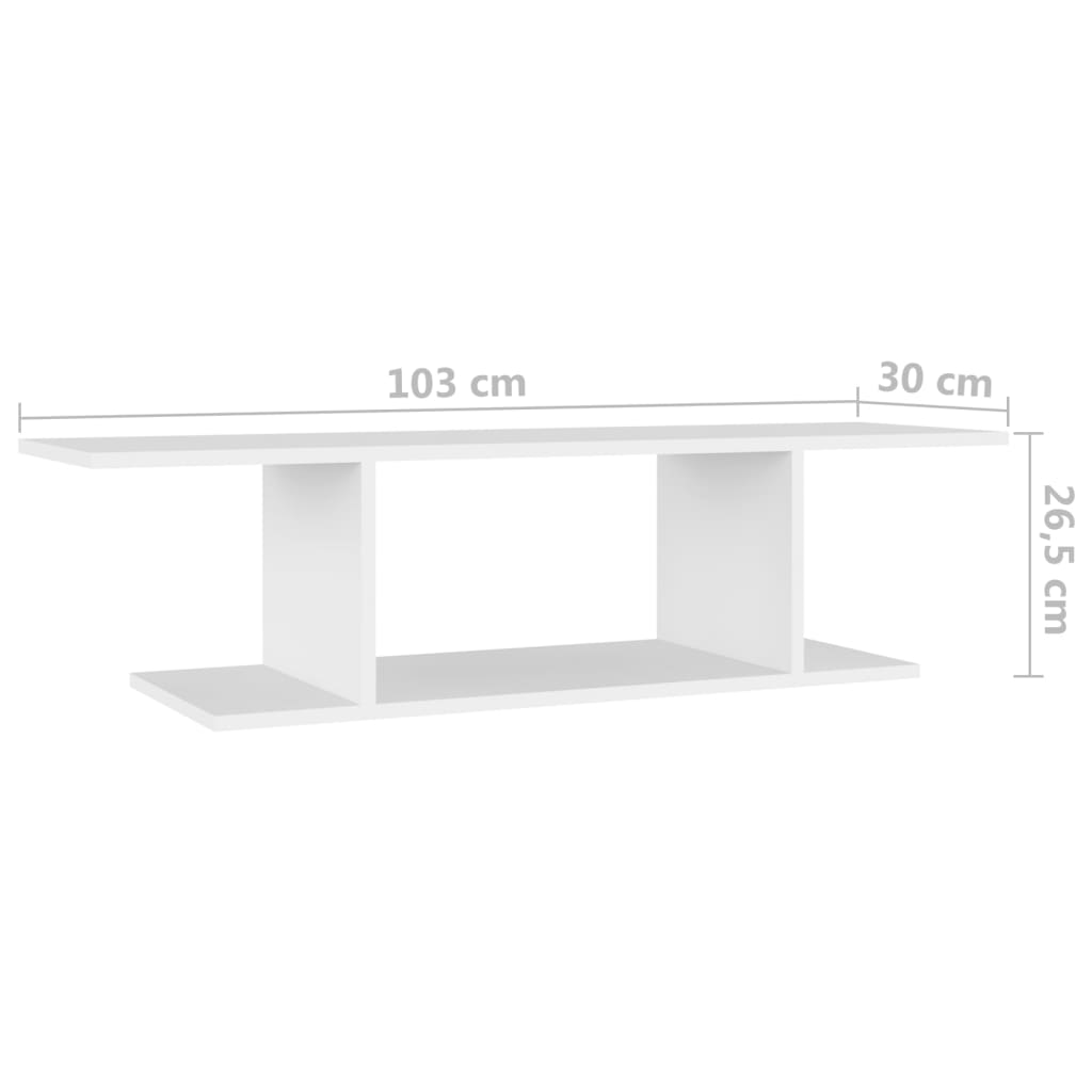 Έπιπλο Τηλεόρασης Κρεμαστό Λευκό 103 x 30 x 26,5 εκ. - Pakobazaar