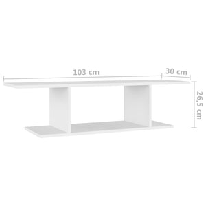Έπιπλο Τηλεόρασης Κρεμαστό Λευκό 103 x 30 x 26,5 εκ. - Pakobazaar