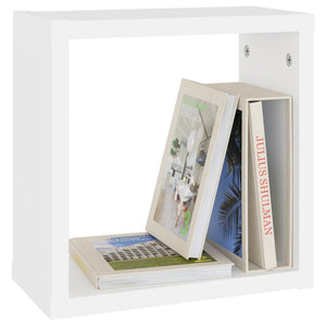 Ράφια Κύβοι Τοίχου 2 τεμ. Λευκά 30 x 15 x 30 εκ. από MDF - Pakobazaar