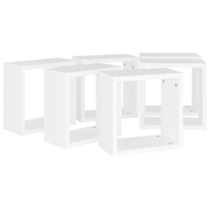 Ράφια Κύβοι Τοίχου 6 τεμ. Λευκά 30 x 15 x 30 εκ. - Pakobazaar