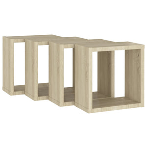 Ράφια Κύβοι Τοίχου 4 τεμ. Sonoma Δρυς 30 x 15 x 30 εκ.