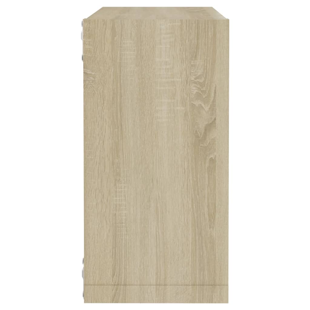 Ράφια Κύβοι Τοίχου 6 τεμ. Sonoma Δρυς 30 x 15 x 30 εκ.