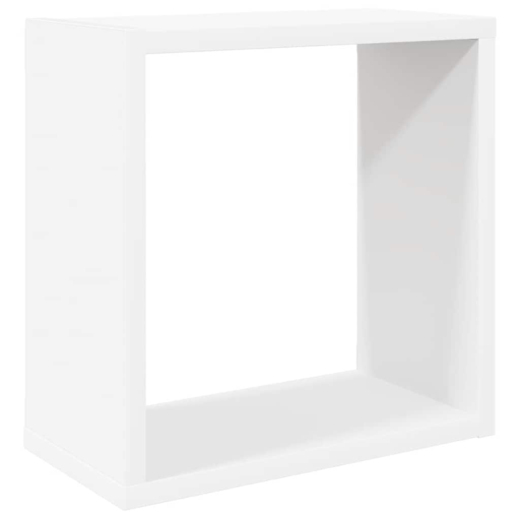 Ράφια Κύβοι Τοίχου 4 τεμ. Λευκά / Sonoma Δρυς 30 x 15 x 30 εκ.