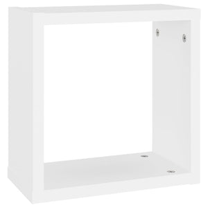 Ράφια Κύβοι Τοίχου 4 τεμ. Λευκά / Sonoma Δρυς 30 x 15 x 30 εκ.