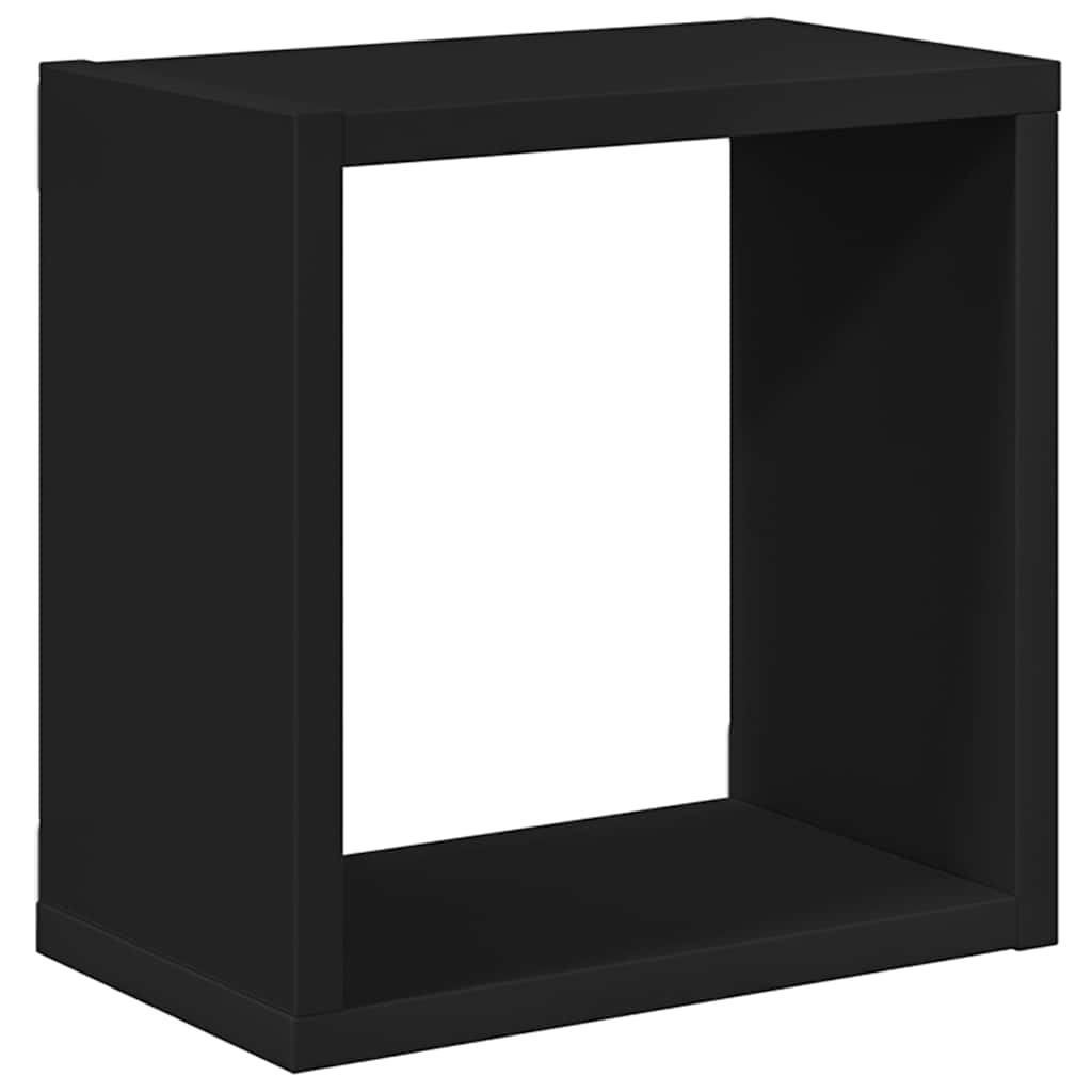 Ράφια Κύβοι Τοίχου 4 τεμ. Μαύρα 26 x 15 x 26 εκ.