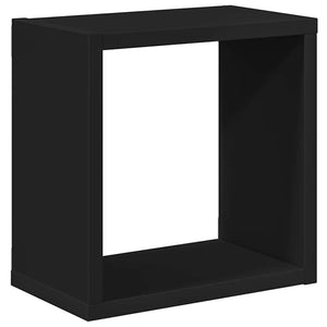 Ράφια Κύβοι Τοίχου 4 τεμ. Μαύρα 26 x 15 x 26 εκ.