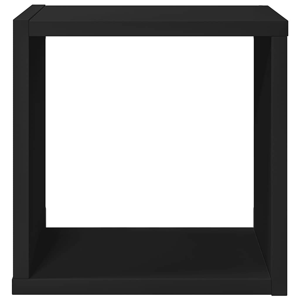 Ράφια Κύβοι Τοίχου 4 τεμ. Μαύρα 26 x 15 x 26 εκ.