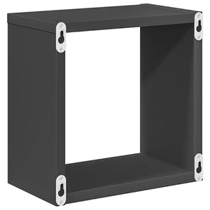 Ράφια Κύβοι Τοίχου 4 τεμ. Γκρι 26 x 15 x 26 εκ.